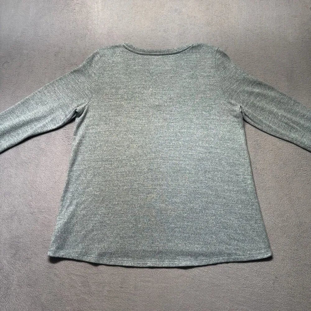 American Eagle Womens XL Soft & Sexy Plush V Neck Sweater Green Stretch Pullover
